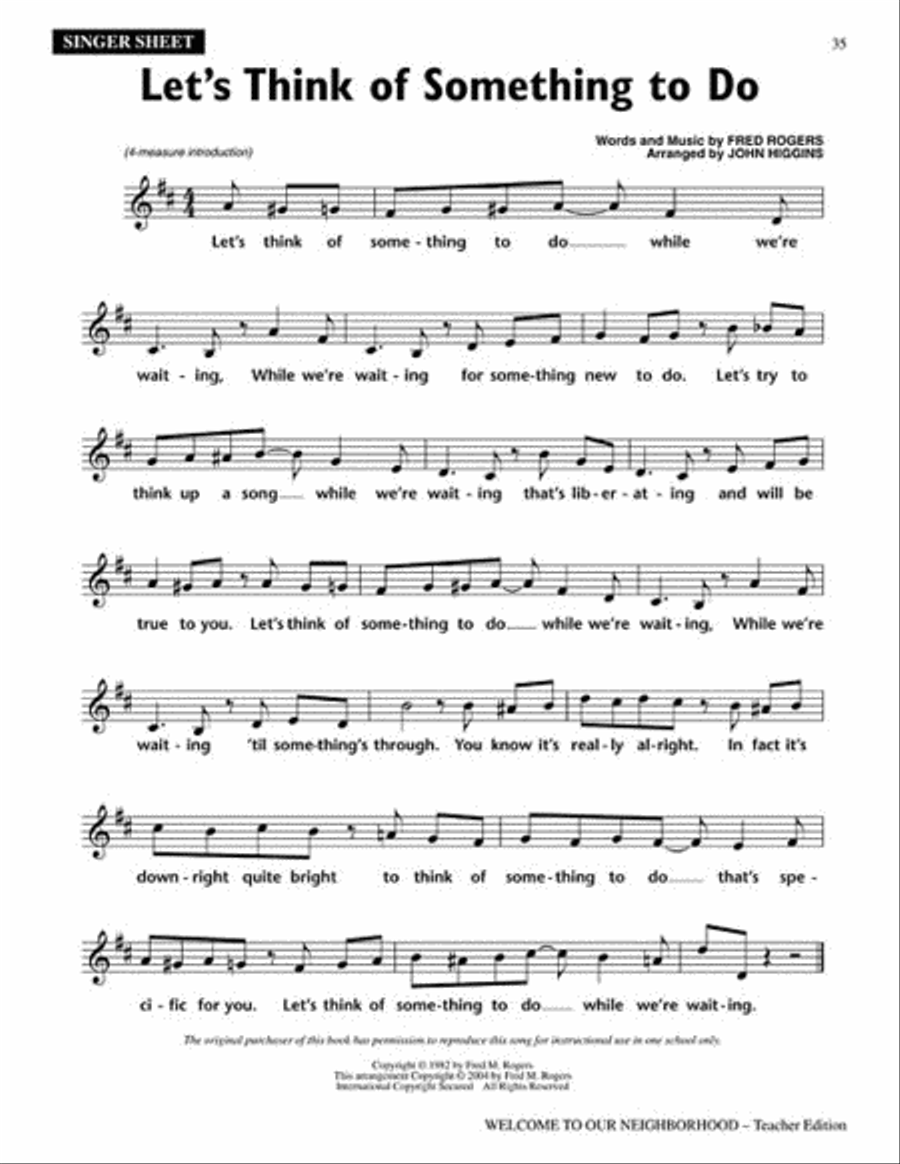 Welcome to Our Neighborhood Choir scores gallery preview page 5