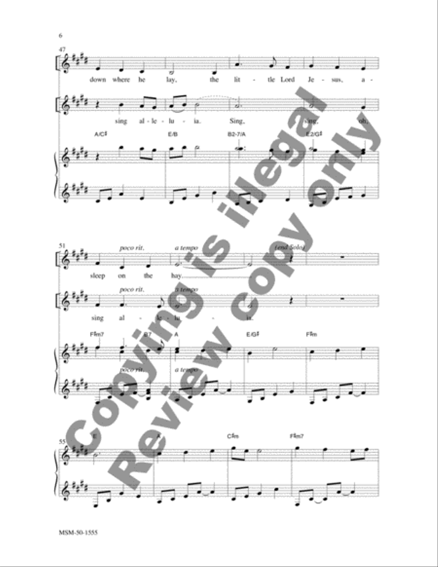 Christmas Lullaby (The Gift) 3-Part scores gallery preview page 6