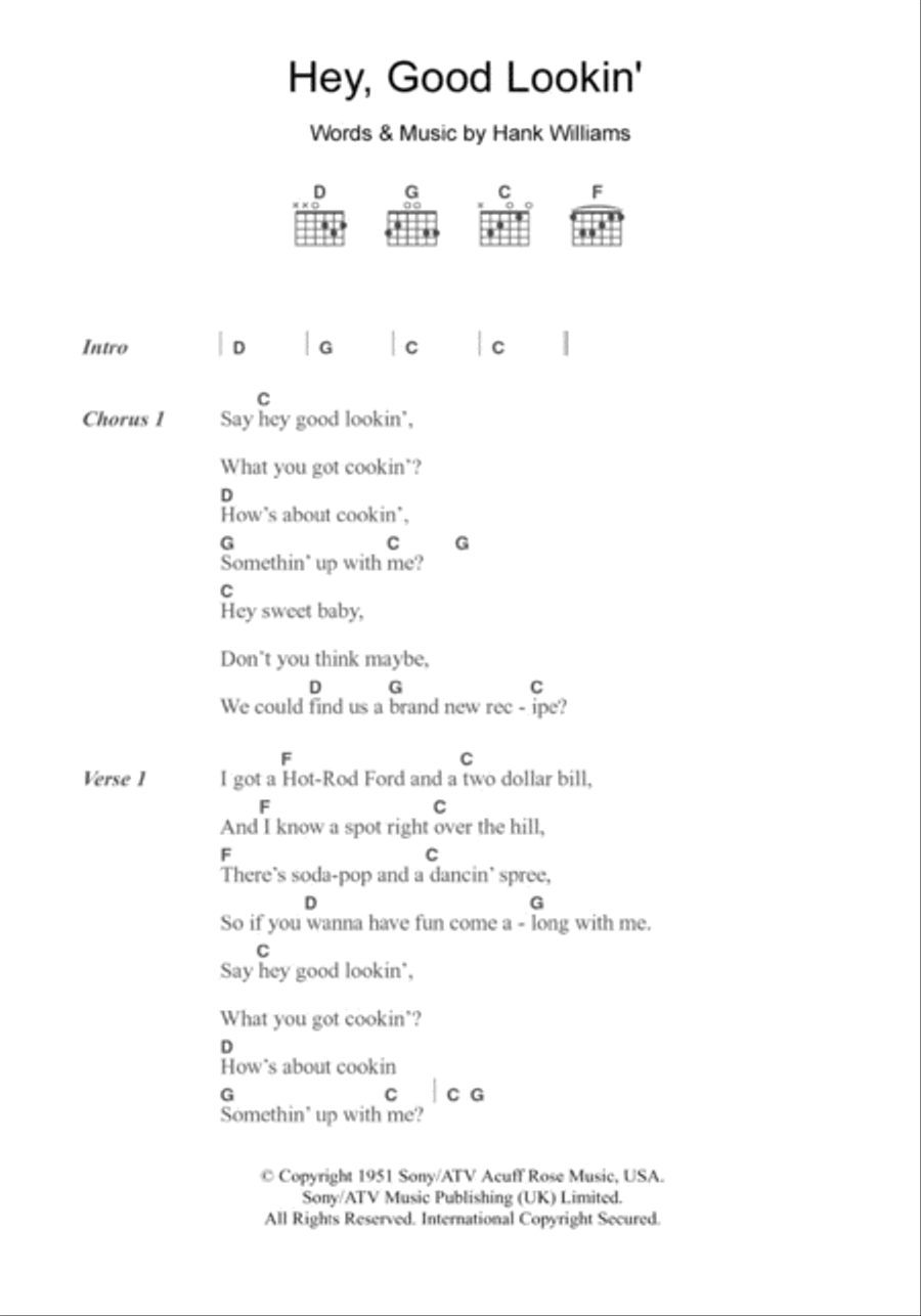 Hey, Good Lookin' Hey, Good Lookin' Electric Guitar scores gallery preview page 1