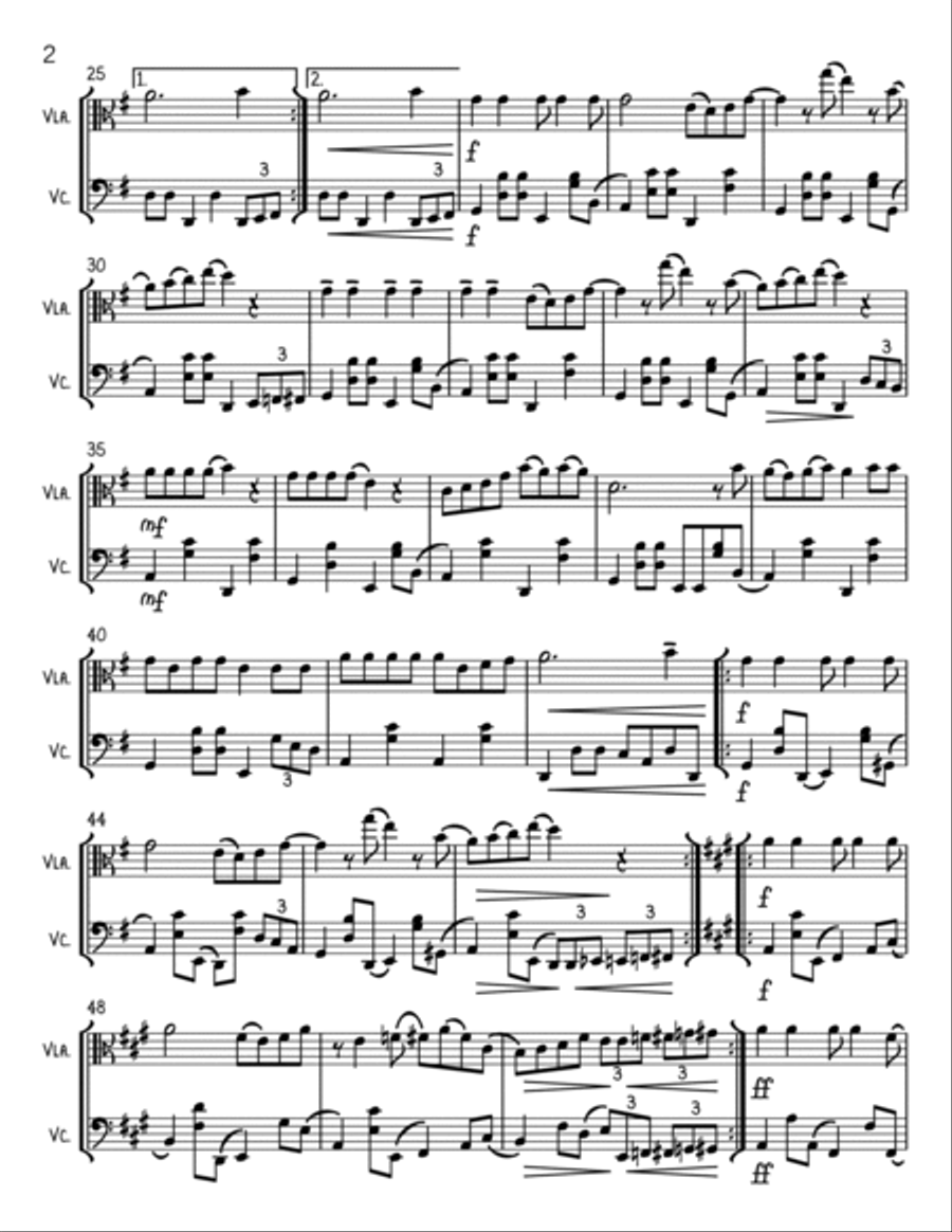 Always Look On The Bright Side Of Life String Duet scores gallery preview page 2