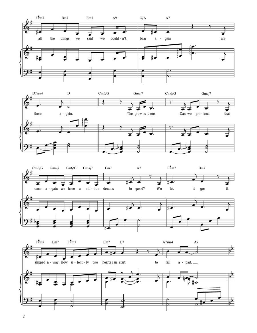 The Same Hello, The Same Goodbye Piano, Vocal, Guitar scores gallery preview page 2