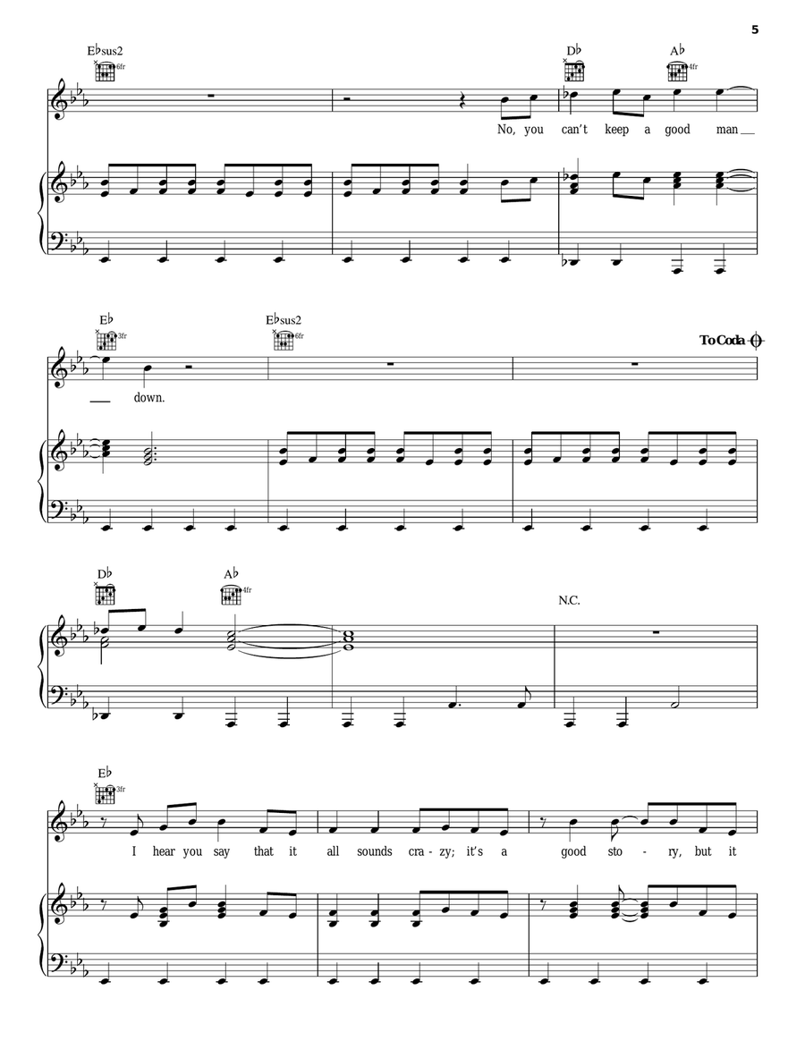 Can't Keep A Good Man Down Acoustic Guitar scores gallery preview page 5
