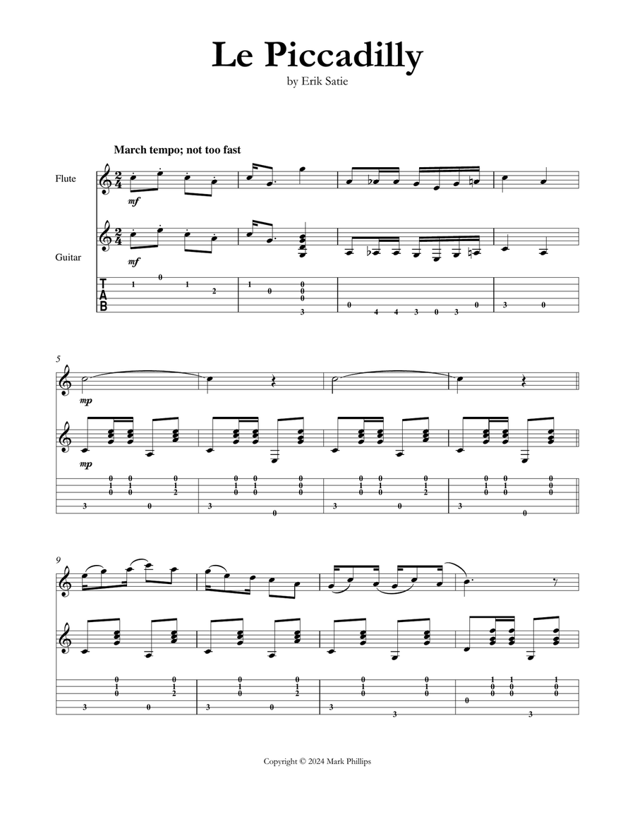Le Piccadilly Le Piccadilly Flute scores gallery preview page 1