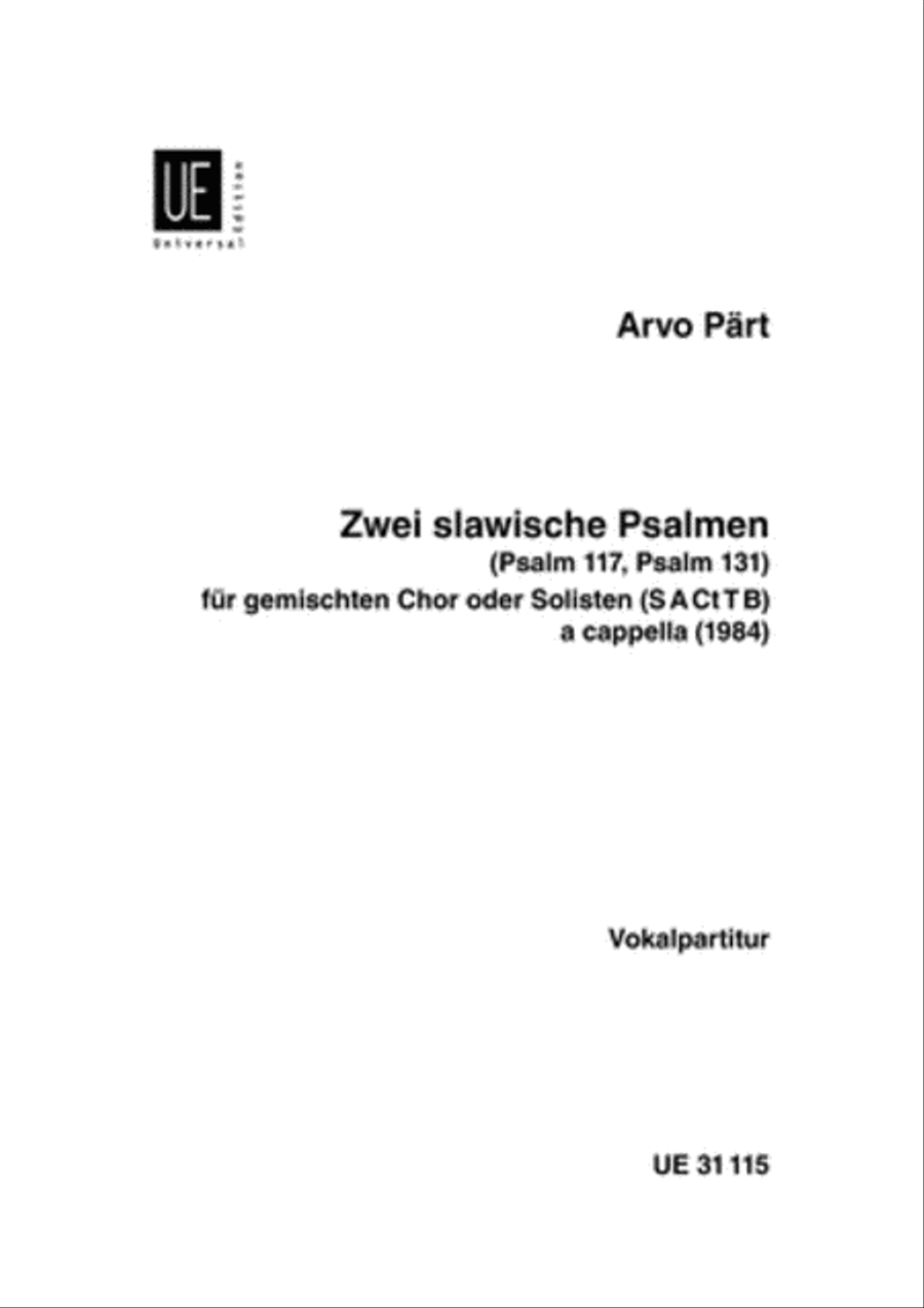 Slavic Psalms, 2, Satb 4-Part scores gallery preview page 1