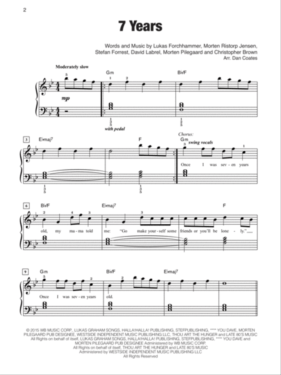 Megahits of 2016 Megahits of 2016 Easy Piano scores gallery preview page 2