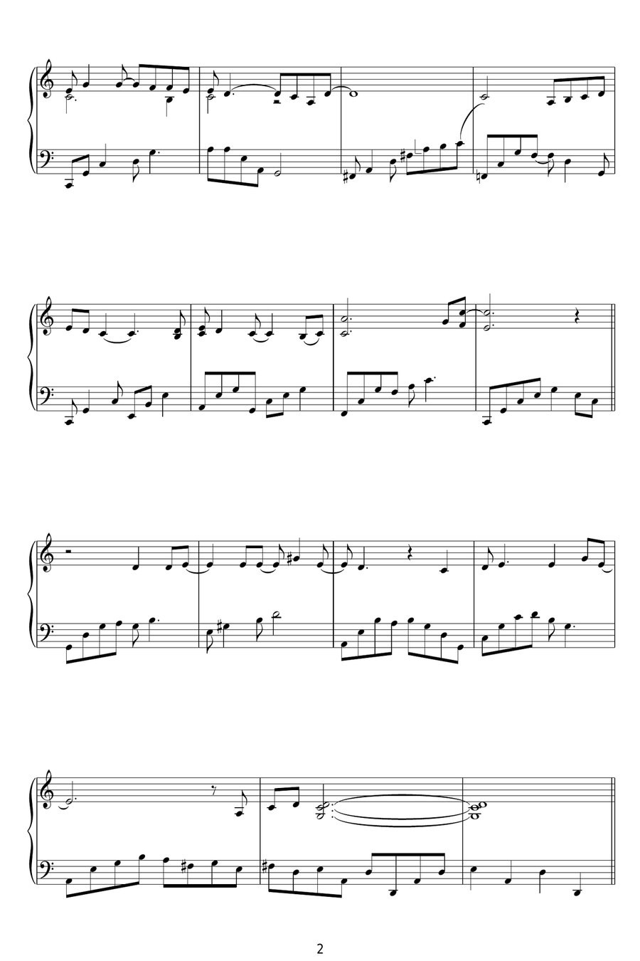 Seven Years Piano Solo scores gallery preview page 2