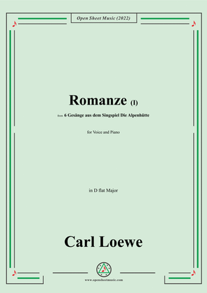 Book cover for Loewe-Romanze(I),in D flat Major,for Voice and Piano