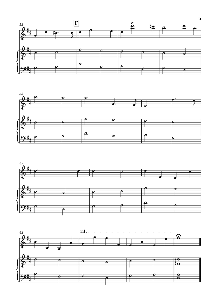 Canon in D for Violin and Very Easy Piano Canon in D for Violin and Very Easy Piano Small Ensemble scores gallery preview page 5