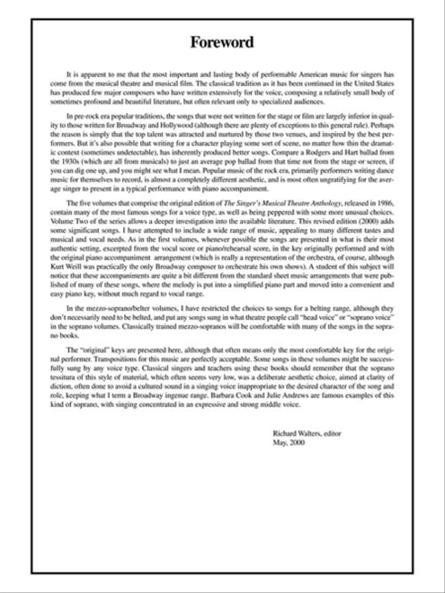 The Singer's Musical Theatre Anthology – Volume 2, Revised Mezzo-Soprano Voice scores gallery preview page 3