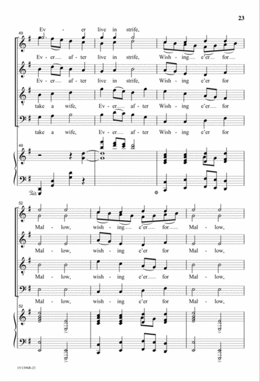 Three Irish Folk Songs Divisi scores gallery preview page 23