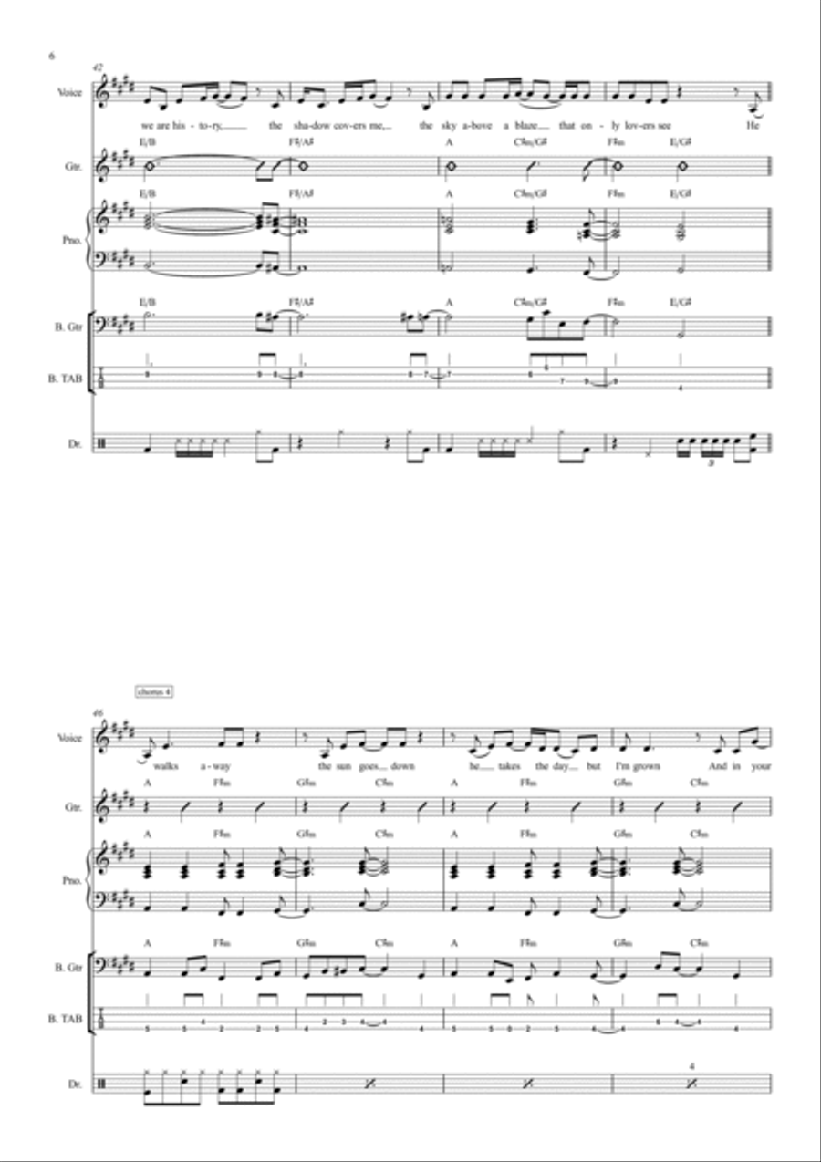 Tears Dry On Their Own Voice scores gallery preview page 6