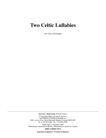 Two Celtic Lullabies