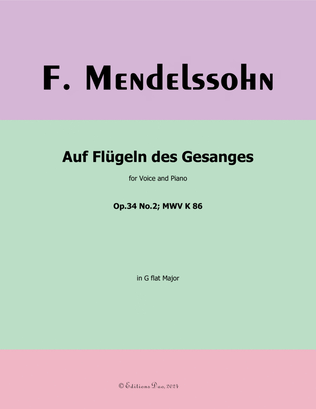 Auf Flügeln des Gesanges,by Mendelssohn,in G flat Major