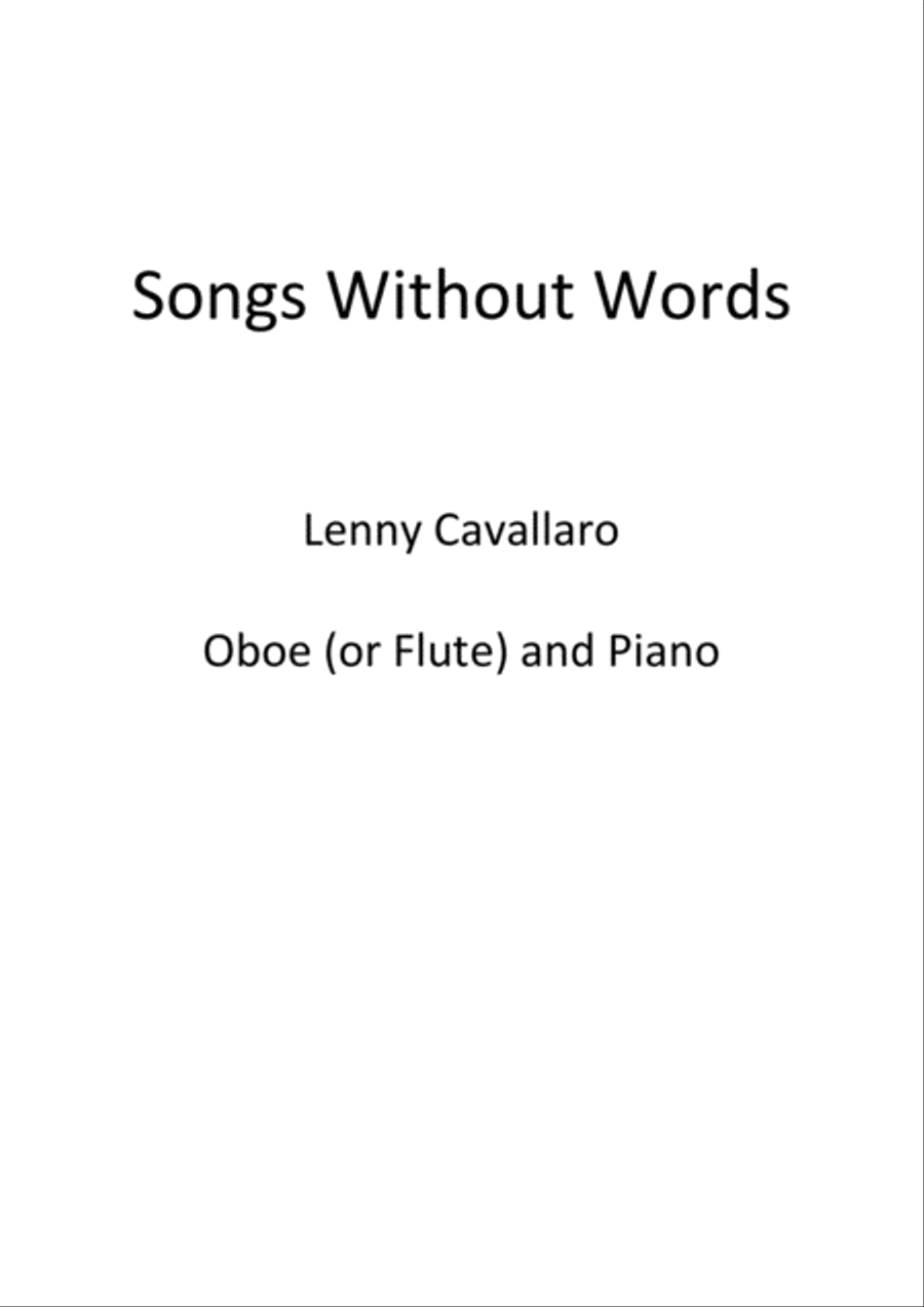 Songs Without Words Flute scores gallery preview page 1