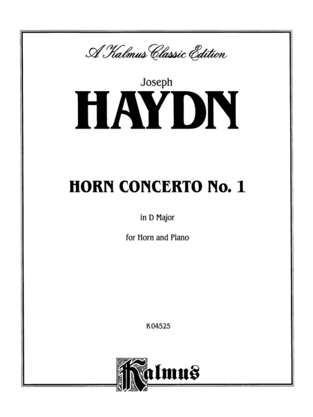 Horn Concerto No. 1 in D Major (Orch.)