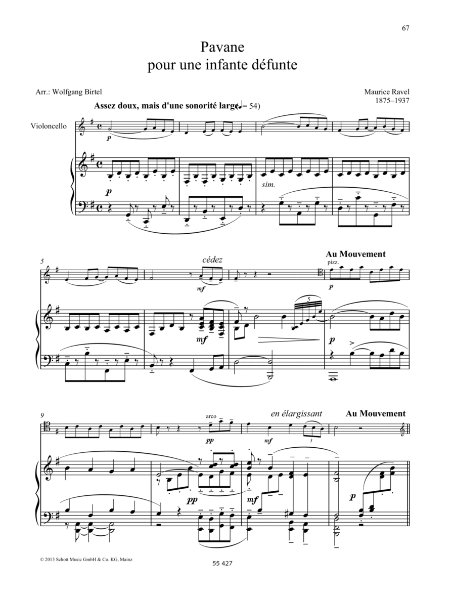 Pavane pour une Infante Défunte Part scores gallery preview page 1