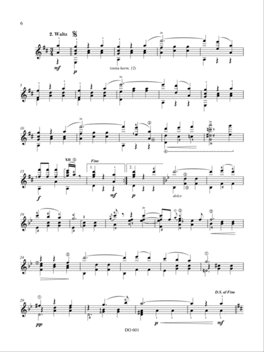 On the Beautiful Blue Danube Classical Guitar scores gallery preview page 6
