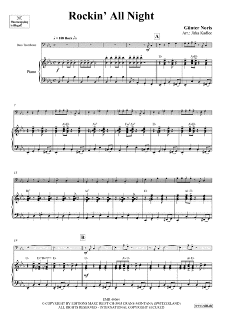 Rockin' All Night Rockin' All Night Bass Trombone scores gallery preview page 4