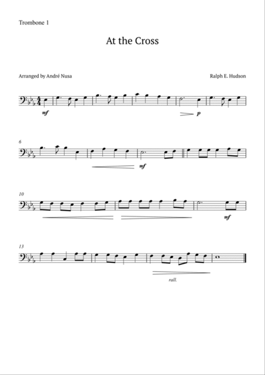 At the Cross Trombone Duet scores gallery preview page 2