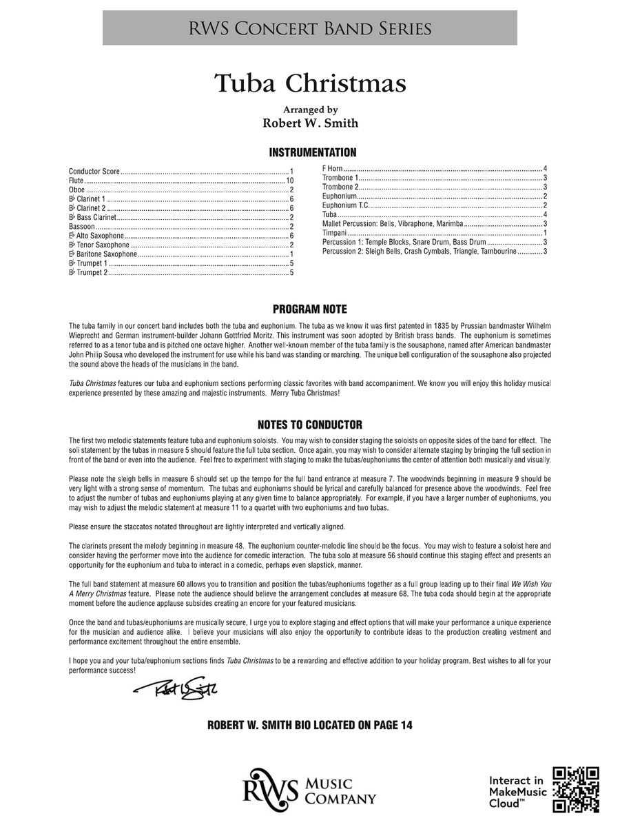 Tuba Christmas: Score Concert Band scores gallery preview page 2