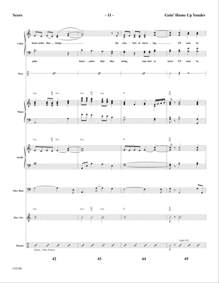Goin' Home Up Yonder Choir scores gallery preview page 13