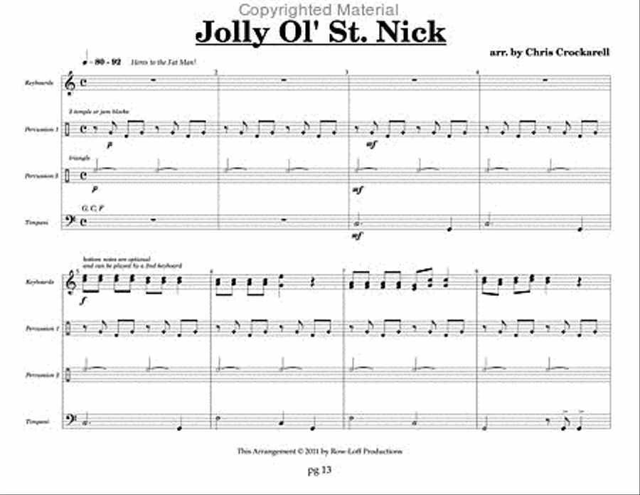 Holiday Rambler (Blast Off Series) Percussion Ensemble scores gallery preview page 5