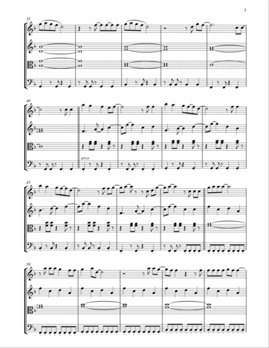 Marry You String Quartet scores gallery preview page 3