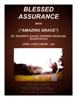 Book cover for Blessed Assurance (with "Amazing Grace") (for 2-part choir - (SA)