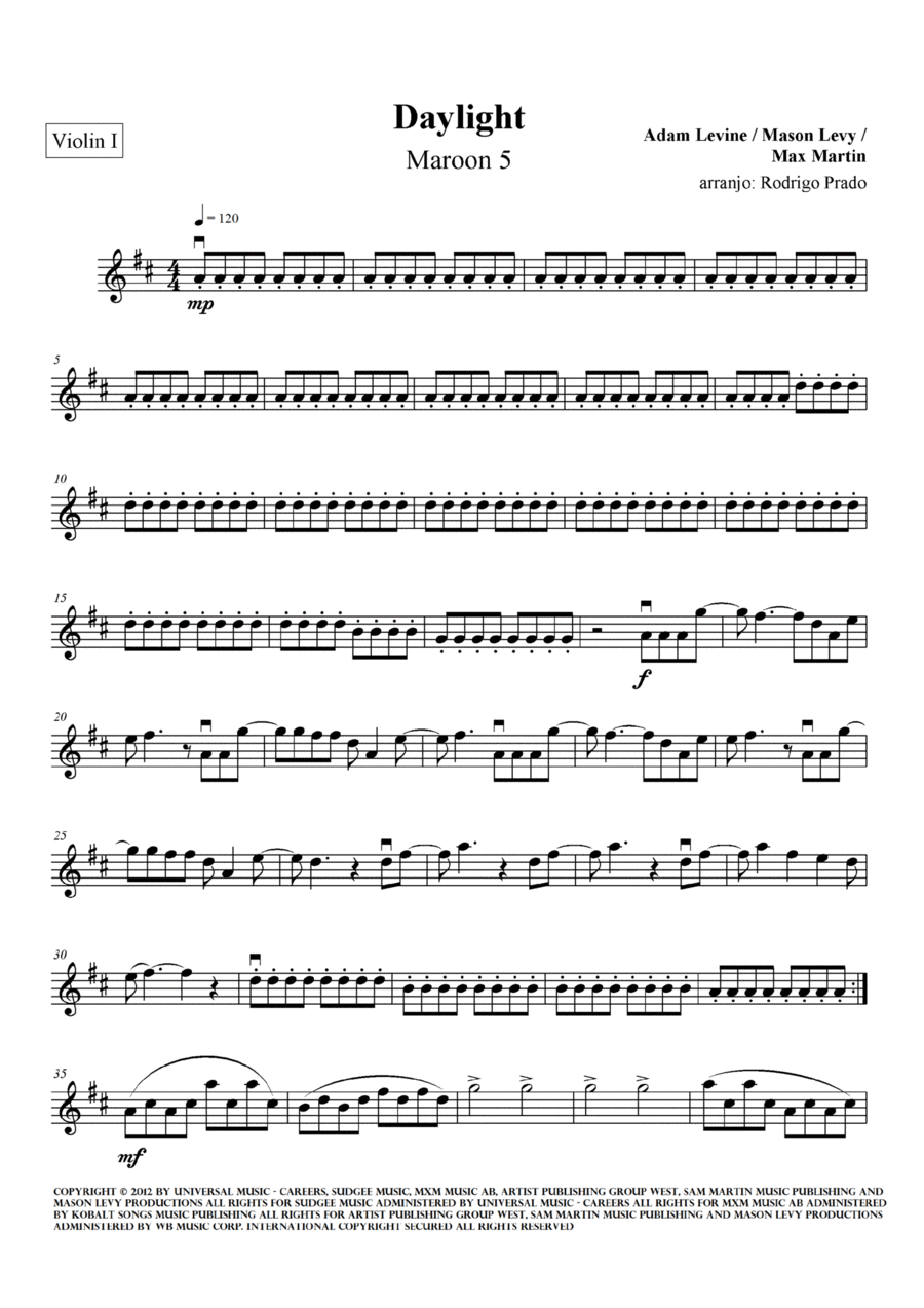 Daylight String Quartet scores gallery preview page 1