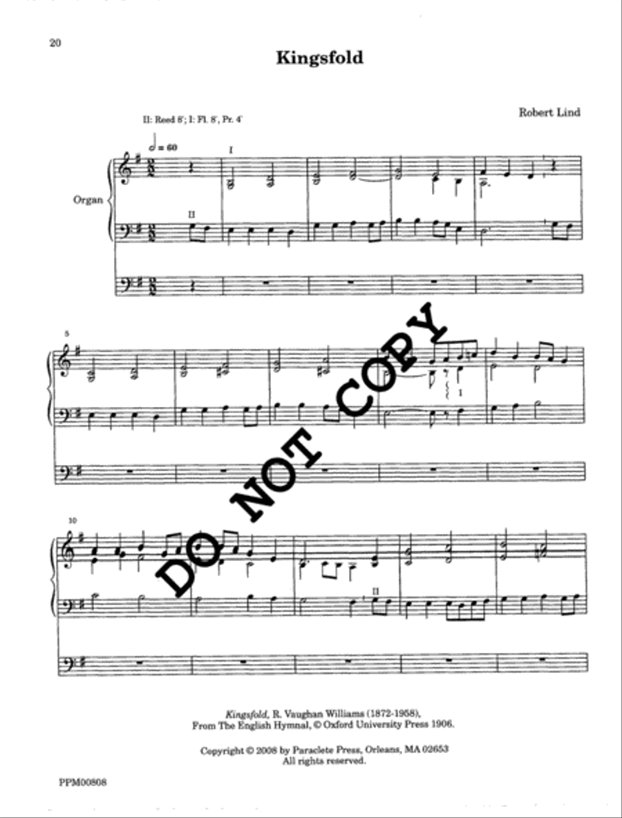 I Sing the Almighty Power of God: Organ Voluntaries on the Hymn Tunes of Ralph Vaughan Williams Volume I Organ scores gallery preview page 21