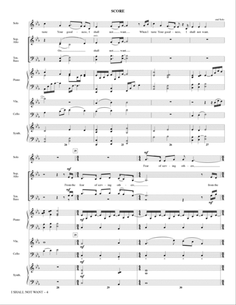 I Shall Not Want - Full Score Choir scores gallery preview page 4