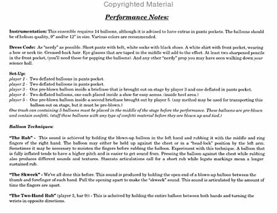 Balloonology Balloonology Percussion Ensemble scores gallery preview page 2