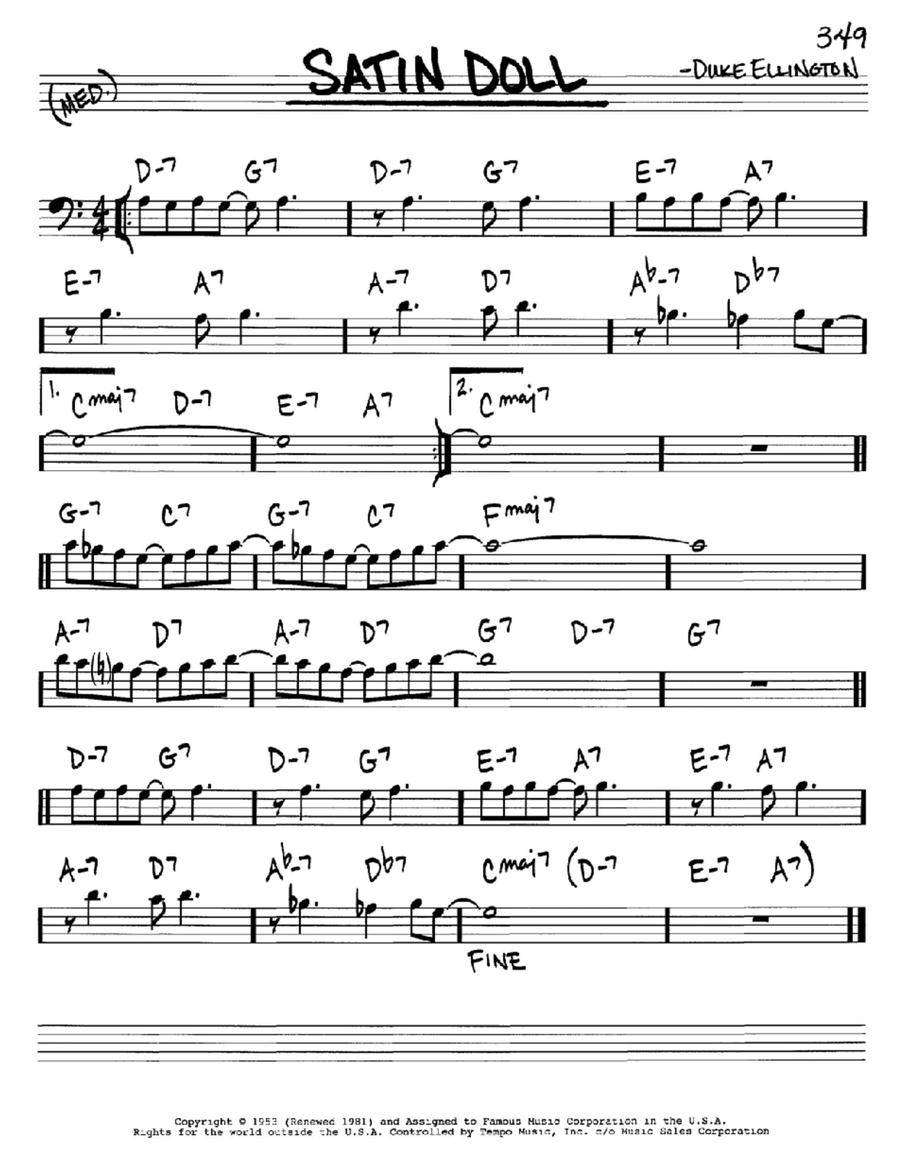 Satin Doll Piano scores gallery preview page 1