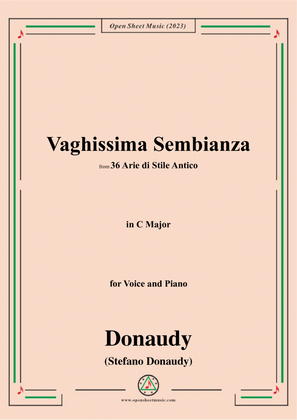 Book cover for Donaudy-Vaghissima Sembianza,in C Major