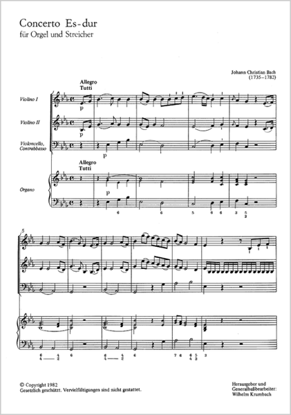 Organ Concerto in E flat major (Orgelkonzert in Es)