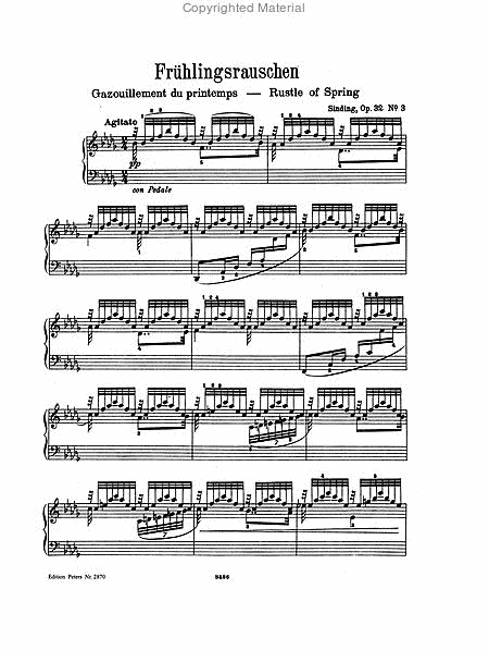 Rustle of Spring Op. 32 No. 3 for Piano