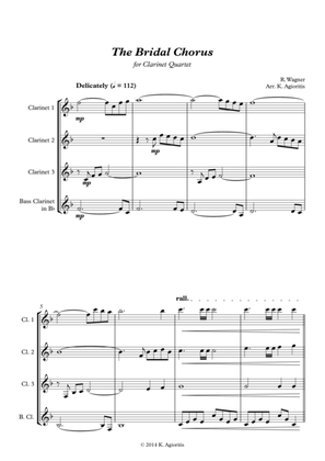 The Bridal Chorus - for Clarinet Quartet