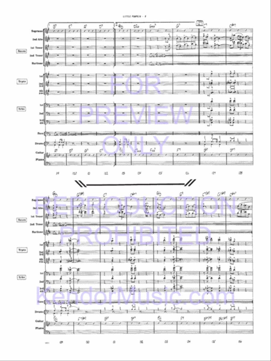 Little Pumpkin (Full Score) Jazz Ensemble scores gallery preview page 9