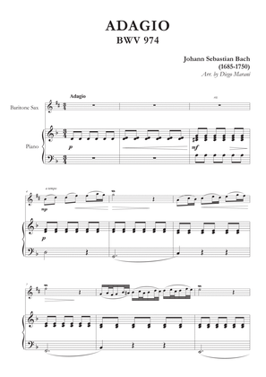 Adagio from BWV 974 for Baritone Saxophone and Piano