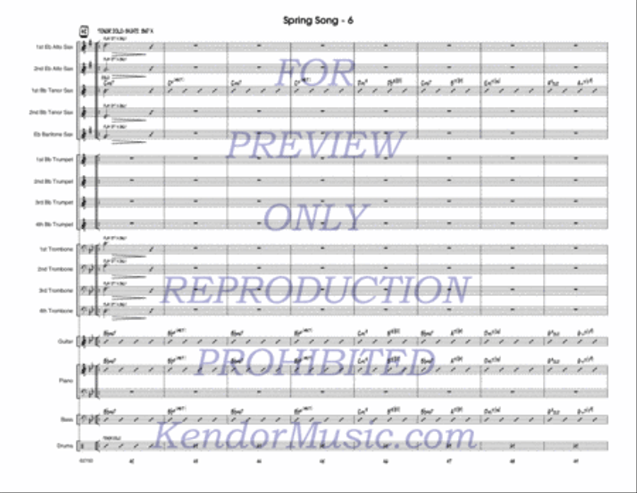 Spring Song (Score) Jazz Ensemble scores gallery preview page 7