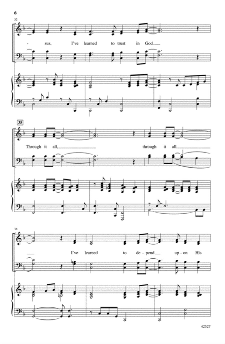 Trusting Through It All 4-Part scores gallery preview page 5