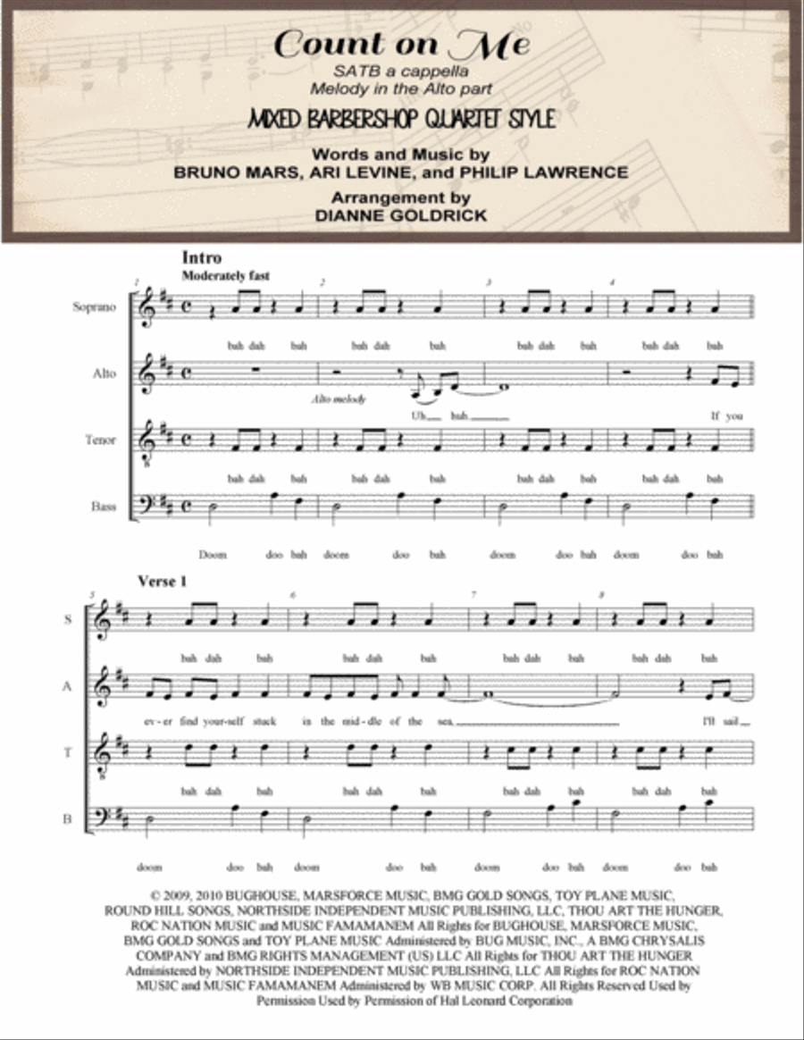 Blue Christmas Blue Christmas 4-Part scores gallery preview page 1