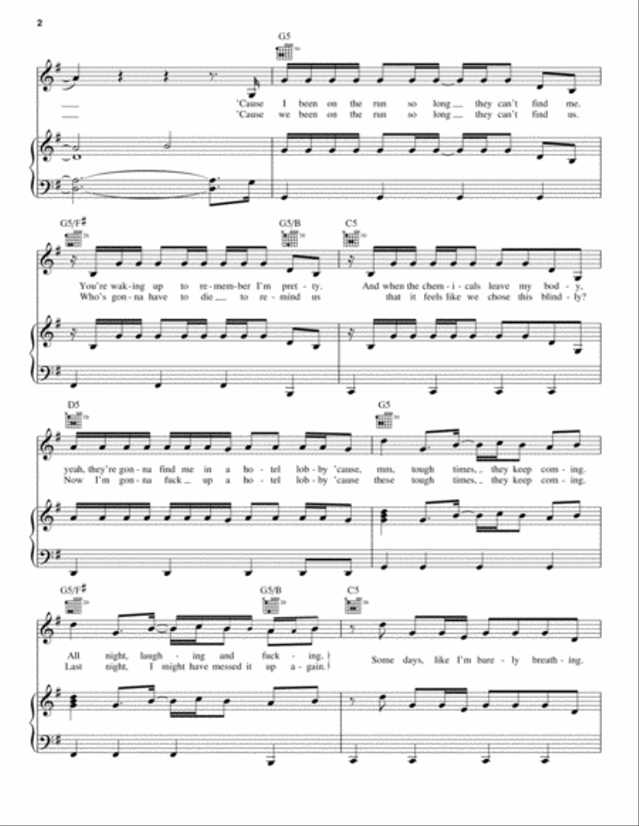 Beautiful Trauma Beautiful Trauma Piano, Vocal, Guitar scores gallery preview page 2