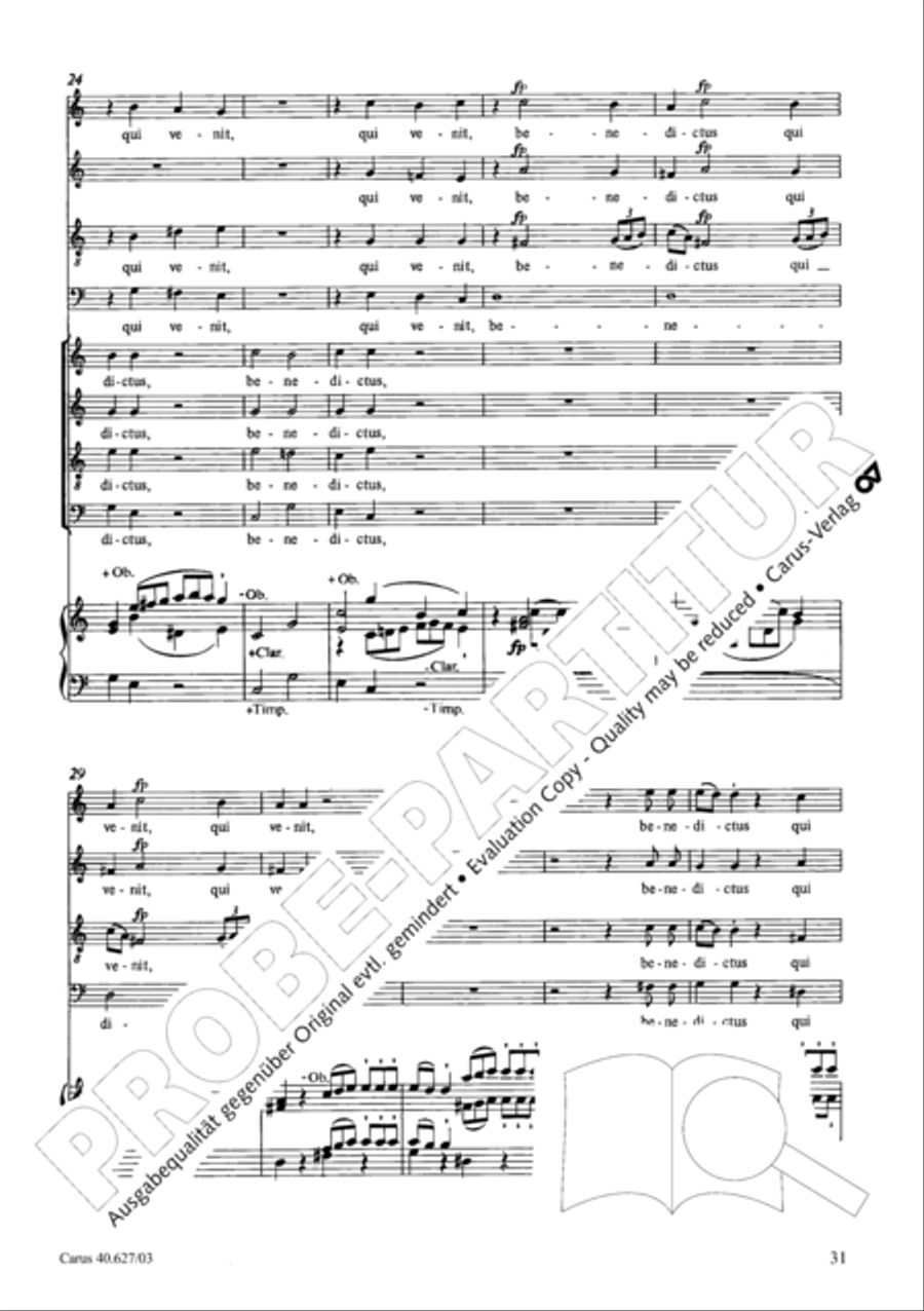 Mass in C Major 4-Part scores gallery preview page 32