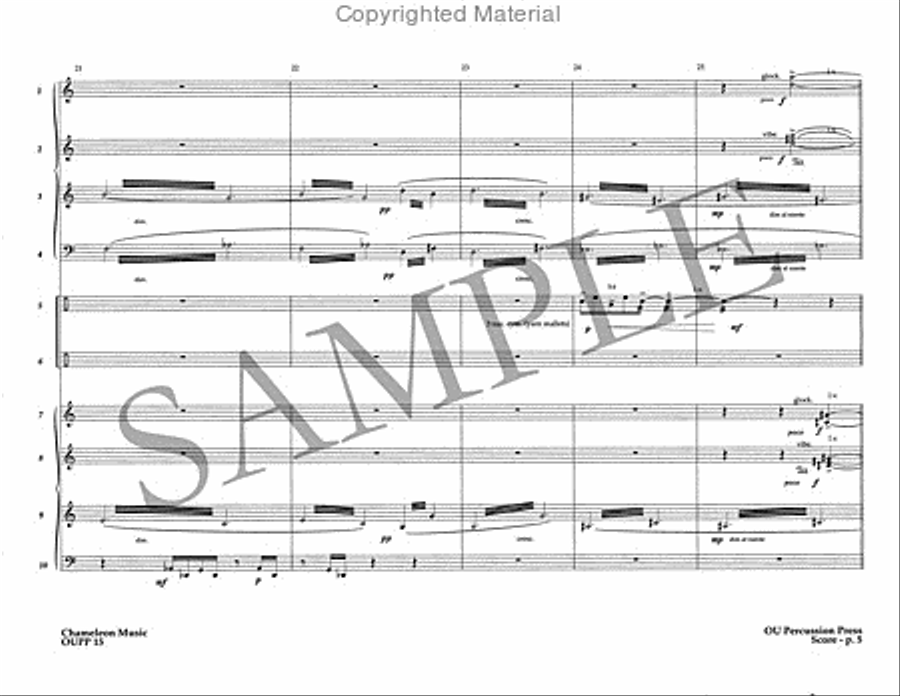 Chameleon Music Percussion Ensemble scores gallery preview page 6