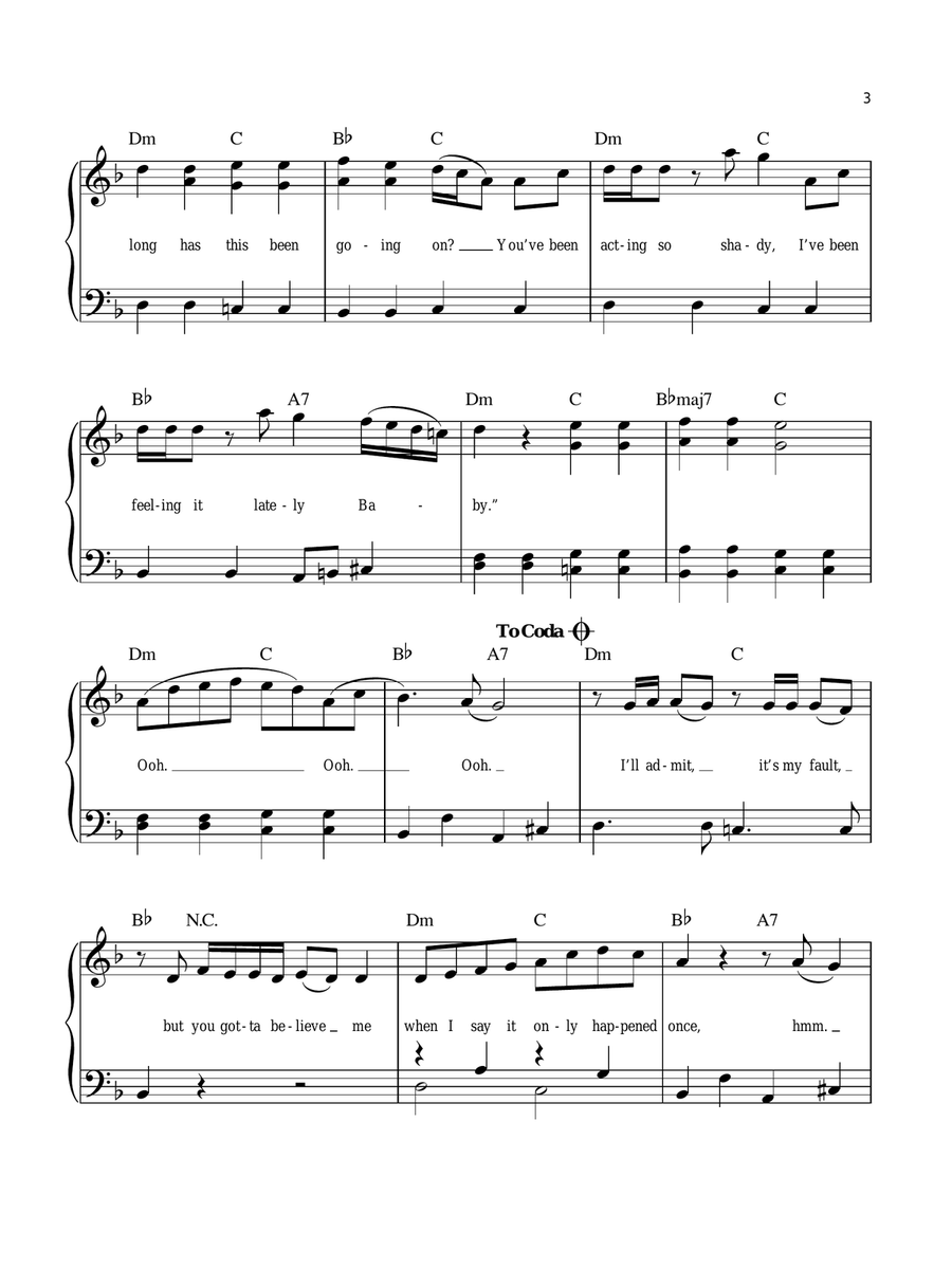 How Long by Charlie Puth Easy Piano - Digital Sheet Music page 3