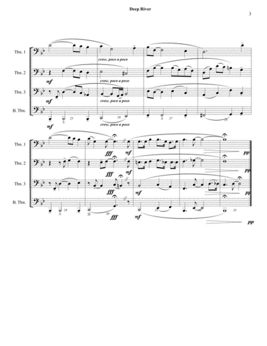 Deep River - Trombone Choir or Quartet - Intermediate image number null