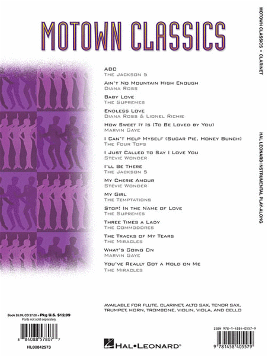 Motown Classics – Instrumental Play-Along Series Clarinet Solo scores gallery preview page 2
