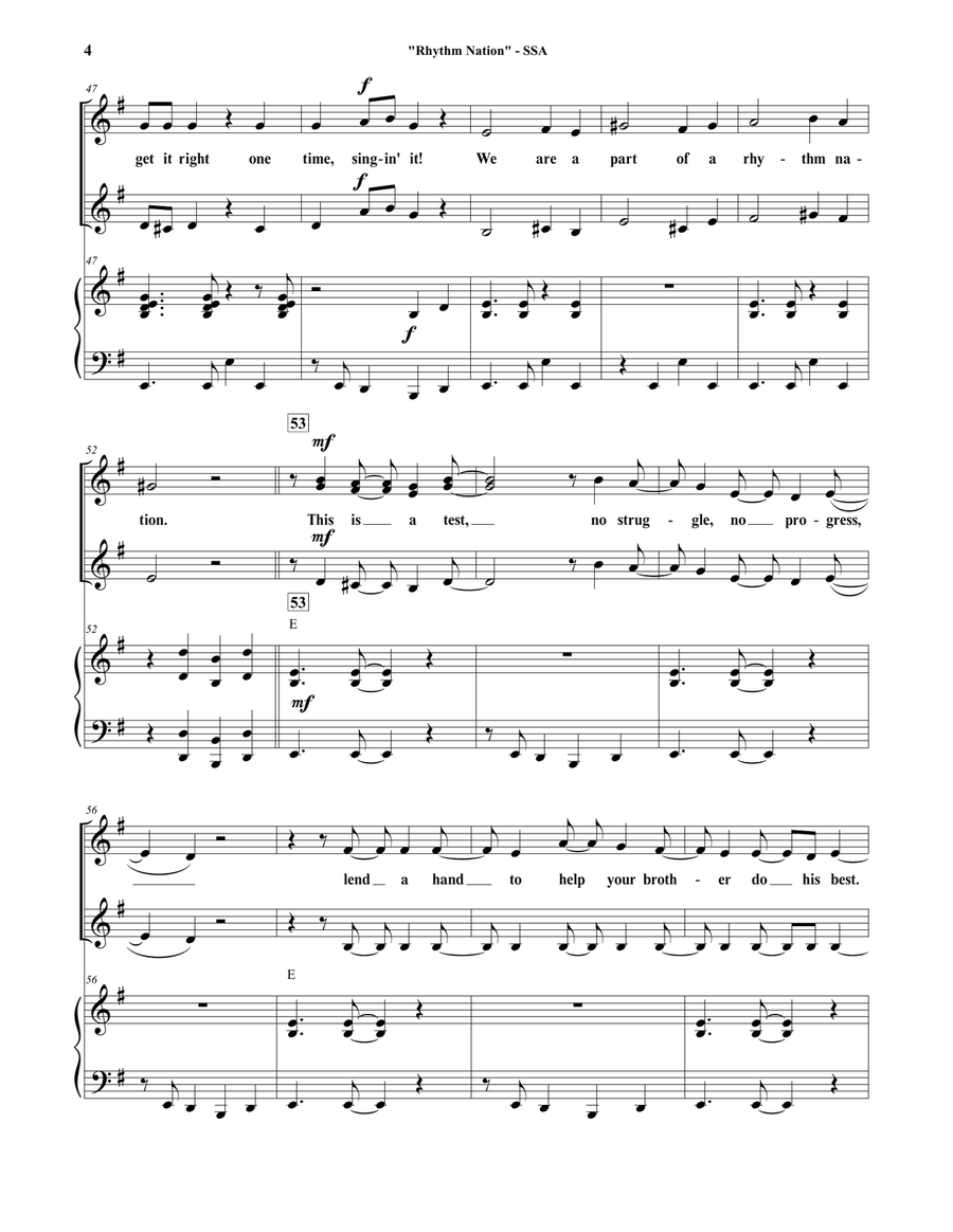 Rhythm Nation Rhythm Nation SSA scores gallery preview page 4