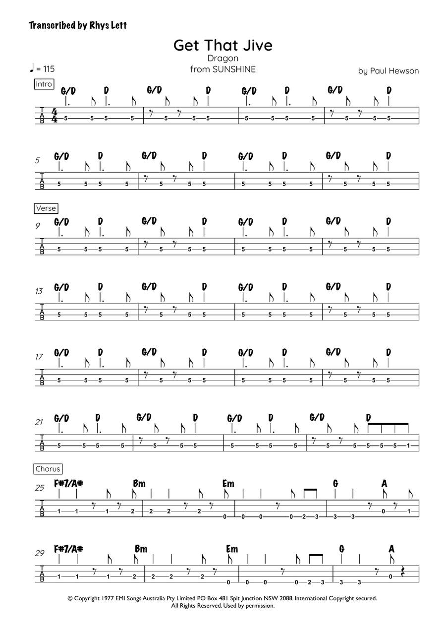 Get That Jive Acoustic Guitar scores gallery preview page 1